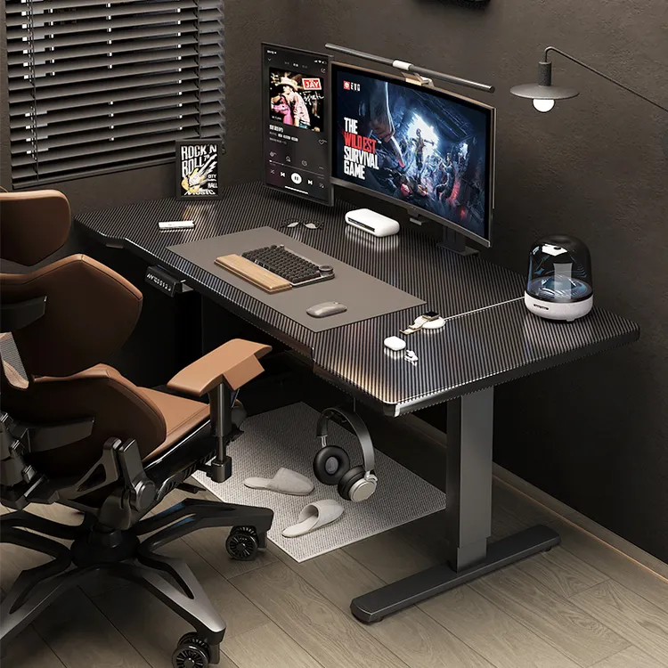 电动升降桌可升降网红游戏电竞桌子家用办公书桌工作台智能电脑桌