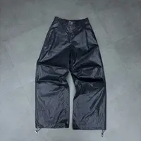 高光流光棉工装女休闲阔腿裤5065