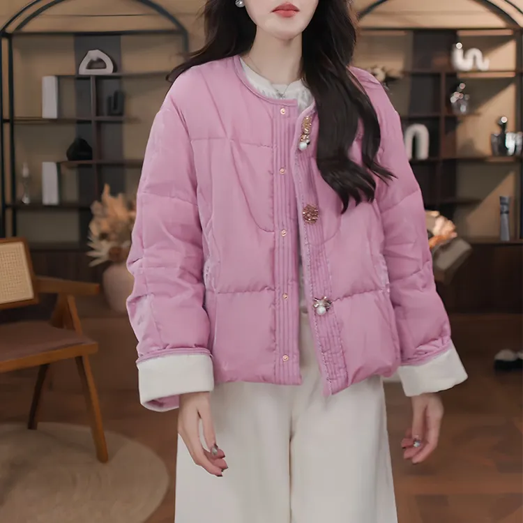 高端拼色设计感气质显瘦显白棉服女2026冬季新款时尚潮流减龄衣服