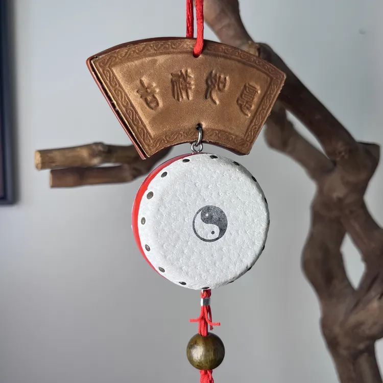 吉祥如意小鼓红挂饰摆件特色工艺品