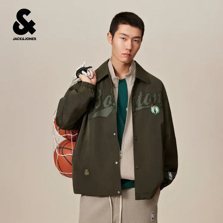 【NBA联名】杰克琼斯秋季男士夹克时尚外套潮美式休闲百搭复古男装