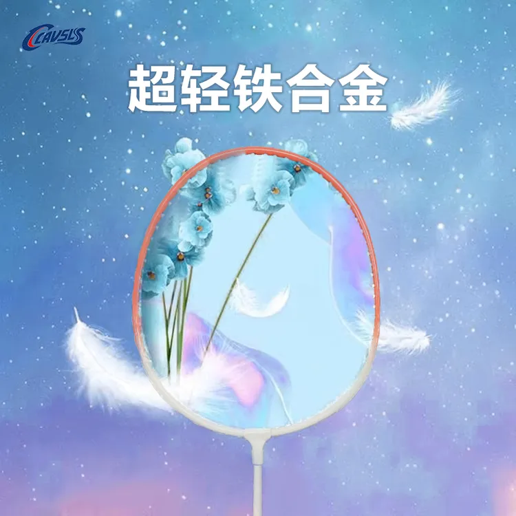 骑士克里斯羽毛球拍新款双拍套装儿童成人初学者进攻训练拍耐用型