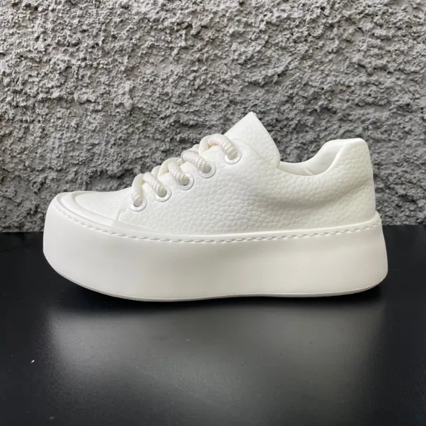 巨葵夏季男款时尚小白鞋厚底增高饼干鞋韩版真皮百搭休闲鞋透气鞋