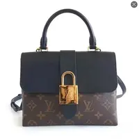 99新 LouisVuitton/路易威登 lock bb黑色/焦糖色