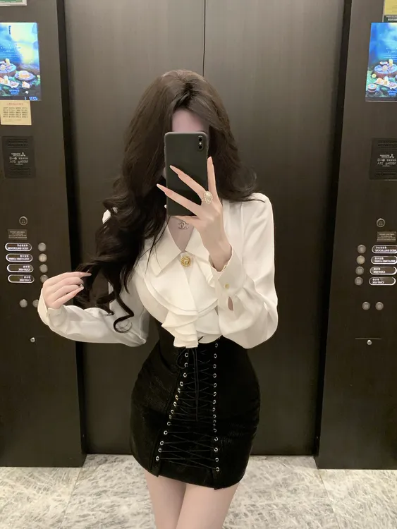 【雅乔定制】温莎贵族 克拉巴特领结白色衬衫女长袖DYYK-25062504