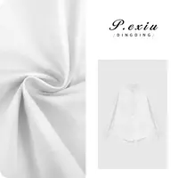 PanYiXiu/潘依绣100%棉法式复古木耳边半高领花苞袖衬衫M9053