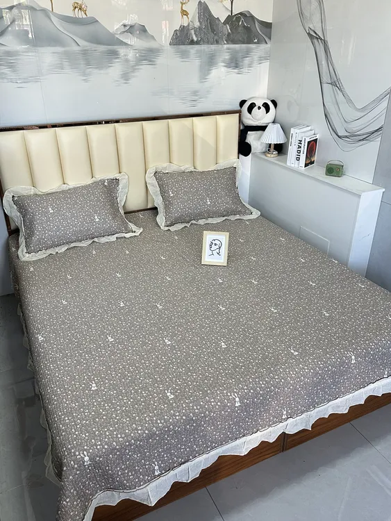 床盖三件套田园风法式花边