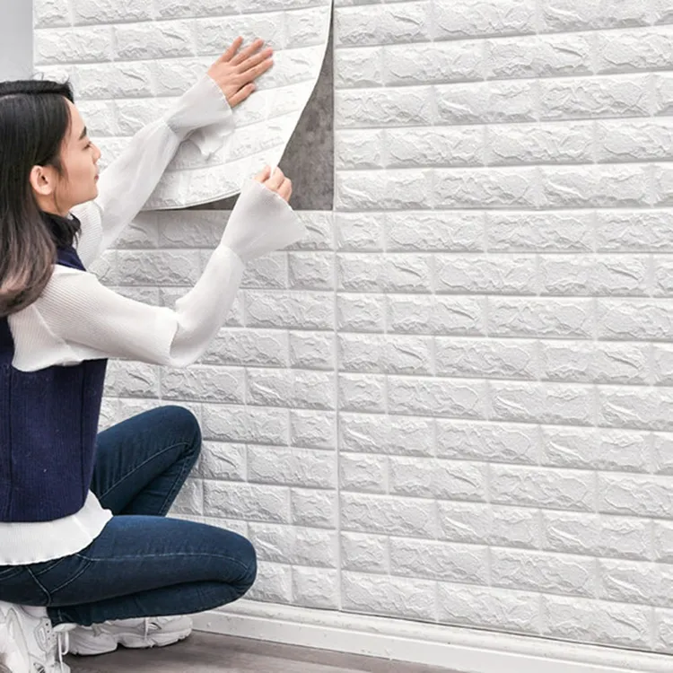 墙纸自粘砖纹3d立体墙贴卧室客厅背景墙防水防潮贴纸泡沫防撞软包