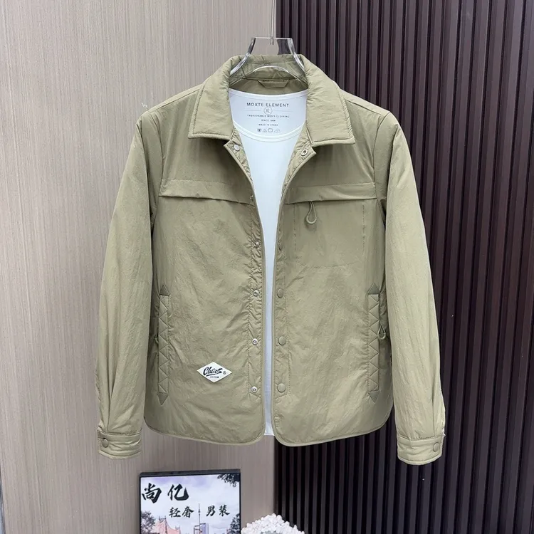 尚亿775冬季新款简约设计感轻薄羽绒服男士翻薄款羽绒服商务休闲