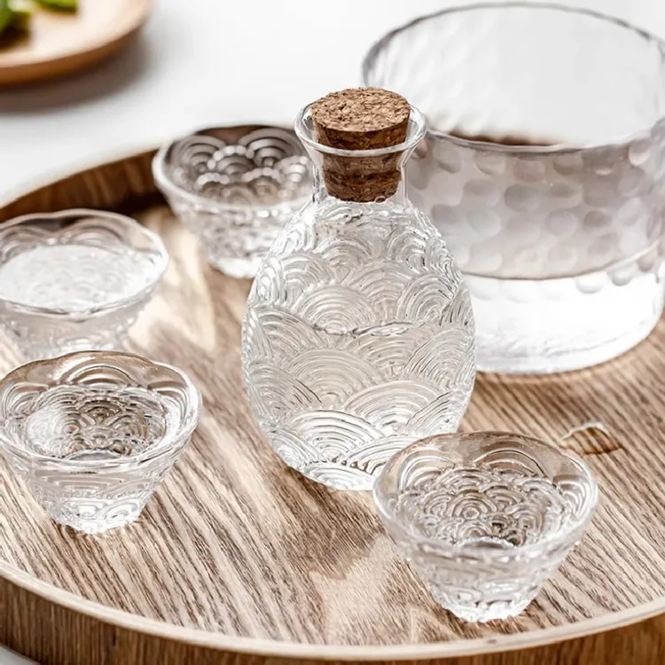 祥云日式小酒杯清酒杯白酒杯高颜值玻璃清酒壶果酒杯家用烫酒壶