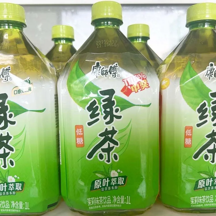 康师傅低糖绿茶1000ml*8大瓶夏日爽口解腻500ml*12瓶特价促销批发