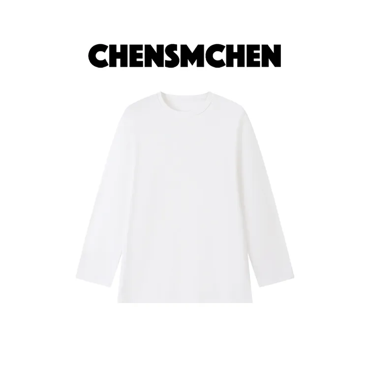 CHENSMCHEN 简约纯色圆领长袖T恤女百搭宽松显瘦打底衫CST9503TT