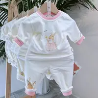 新款秋冬季女童家居服套装男女通用婴装长袖秋衣裤6220休闲婴幼儿