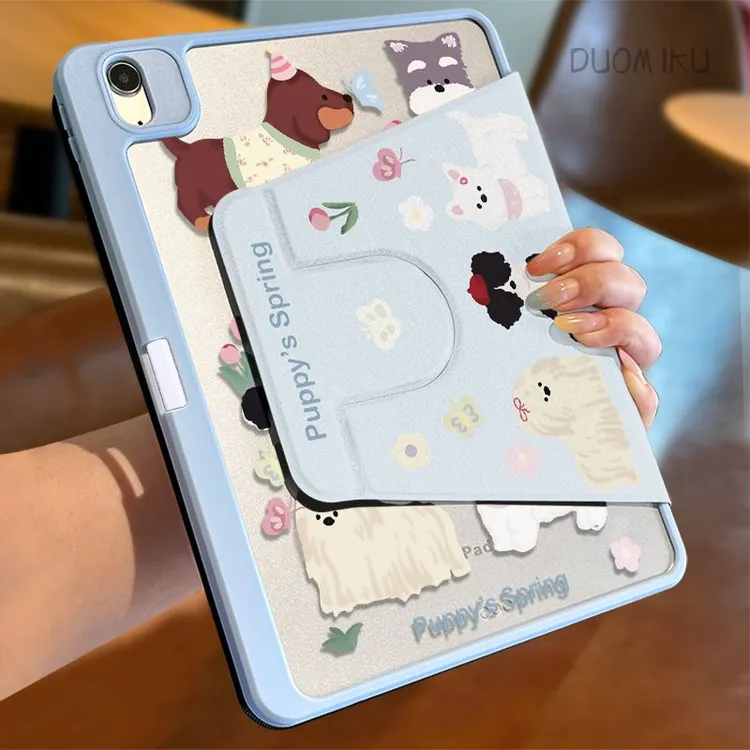 小狗合集适用苹果iPadA16平板保护套360旋转2025款iPad笔槽iPad10