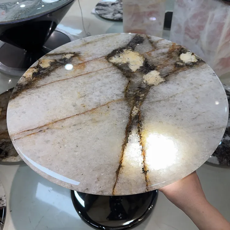 灵岩轻奢家居设计师极简时尚意式奢石茶几边几