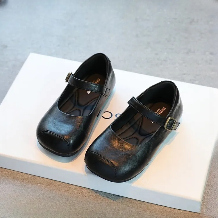 ABC女童皮鞋春夏儿童单鞋女宝2025新款春季女孩黑色玛丽珍鞋软底