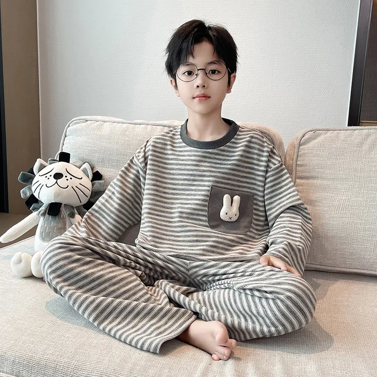 男童秋衣秋裤套装保暖衣2025新款青少年家居服男孩中大童长袖儿童