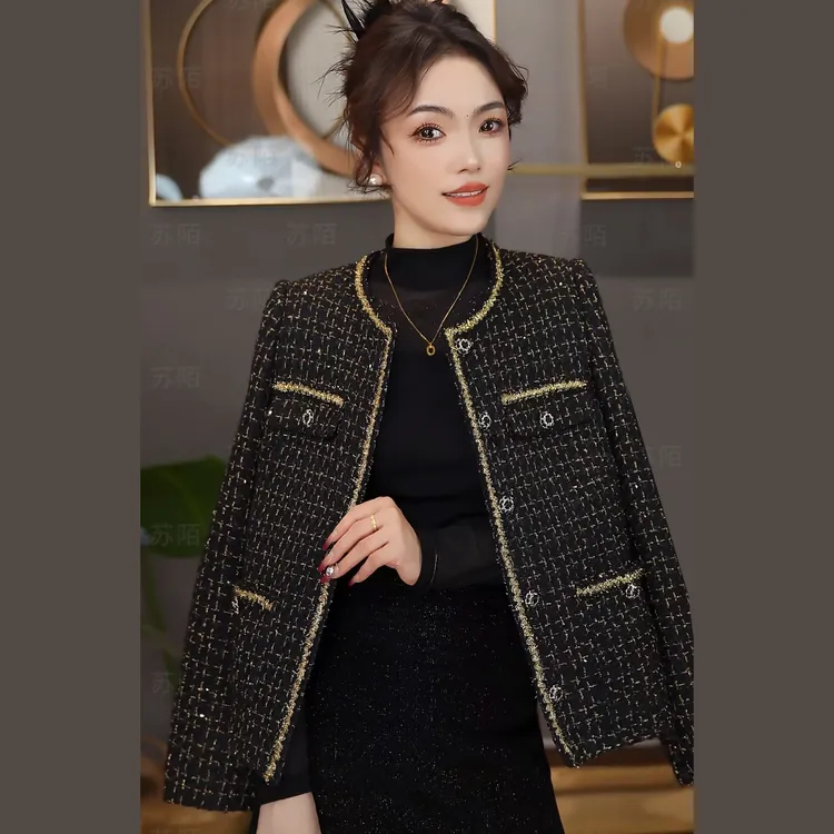 法式羊毛小香风外套女潮牌高级感时尚秋季2025新款气质爆款上衣