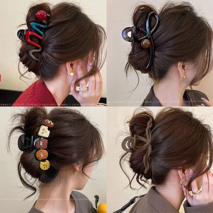 小众设计款头发抓夹大号鲨鱼夹2025高级感夹子春夏发夹后脑勺发饰