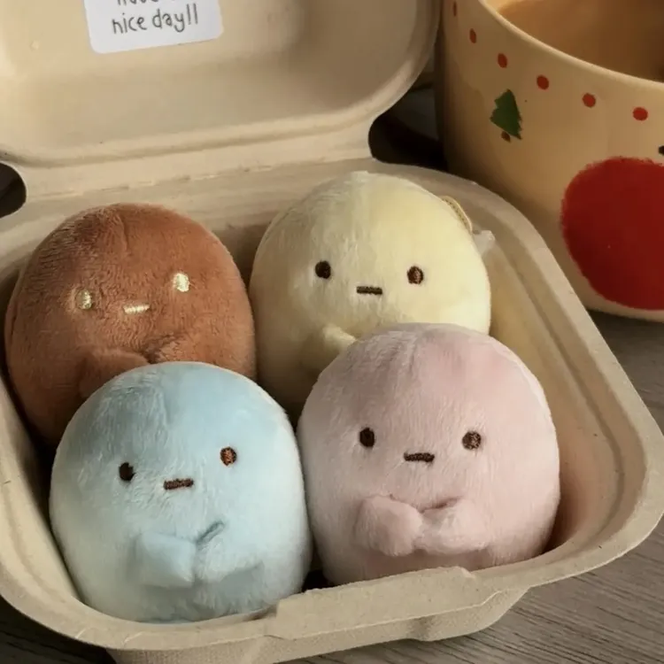 可爱角落生物mini沙包公仔高颜值卡通棉花娃娃玩偶装饰小摆件礼物