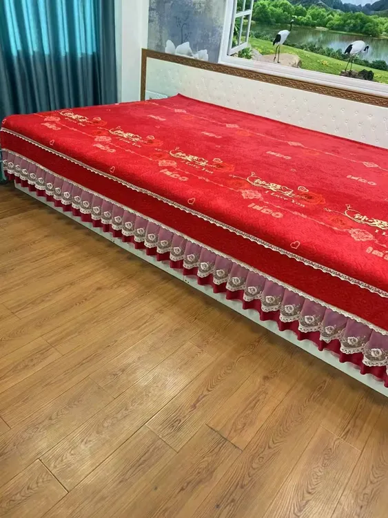 2私人定制牛奶绒加厚防滑大炕盖榻榻米大床夹棉防滑床床罩床单