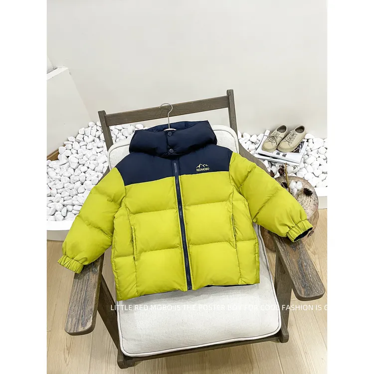 童装男中大儿童90白鸭两面穿羽绒服2025冬装新款外套MMY841415