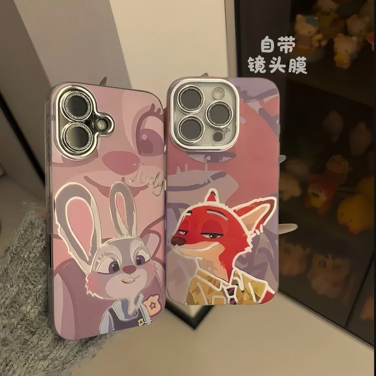 疯狂动物尼克朱迪适用苹果promax情侣手机壳手机实用配件防摔全包