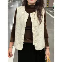 WenWen小个子高级气质小香风刺绣马甲2025球坎肩无袖马夹4349