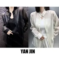 【夏然外套】长袖盘扣气质百搭黑色外套