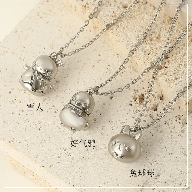 恋与深空好气鸦雪人兔球球涂鸦叽二创项链戒指 游戏二次元cos吊坠