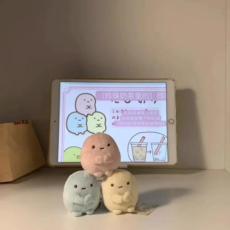 可爱角落生物圆子手玉粉圆蓝圆黄圆汽车外饰摆件