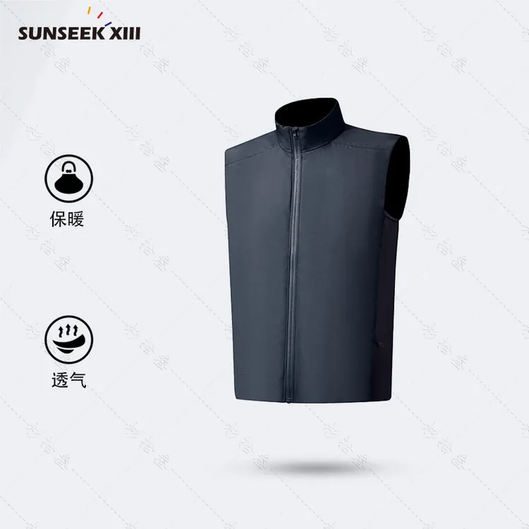 3M棉马甲】秋冬季常规款男士保暖立领防风防水马甲透气外套23862