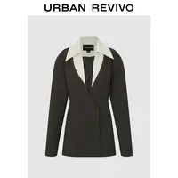 【UR设计师系列】UR2025秋季新款女装撞色收腰外套UWA150005