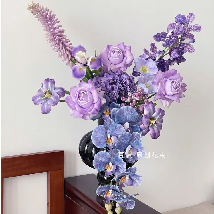 夏茉｜手感保湿仿真花原创高端家居摆件仿真花饰品