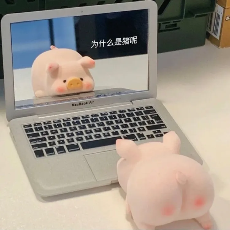 创意迷你电脑小镜子笔记本电脑随身带造型便携折叠苹果化妆镜镜子