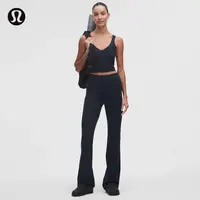Groove 女士运动带抽绳高腰喇叭裤*常规偏短丨lululemon丨LW5IGGS