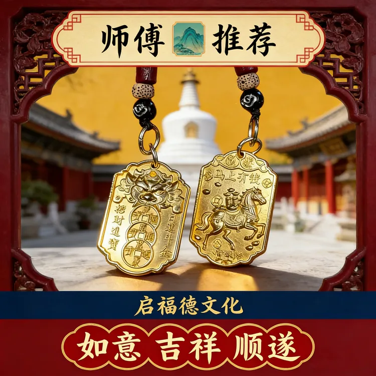 【师傅推荐】2026马年挂件国风马牌钥匙扣挂件钥匙扣z商品图