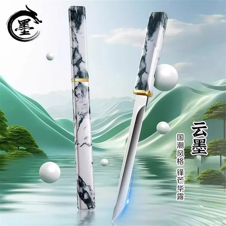 云墨水果刀家用小刀锋利高硬度刀具便携式蒙古手把肉刀网红小直刀