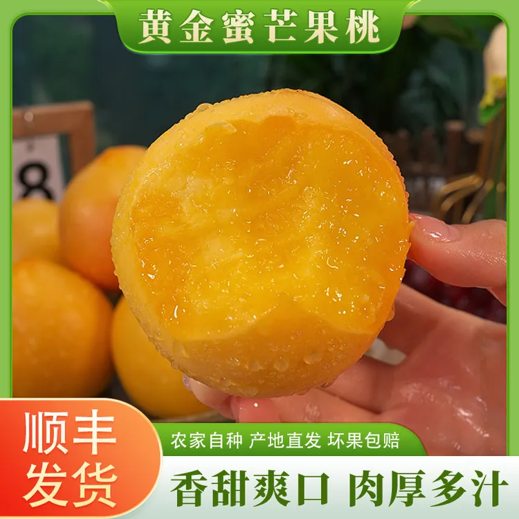 T【顺丰】辽宁黄金蜜芒果桃新鲜应季水果现摘现发甜嫩多汁3斤起