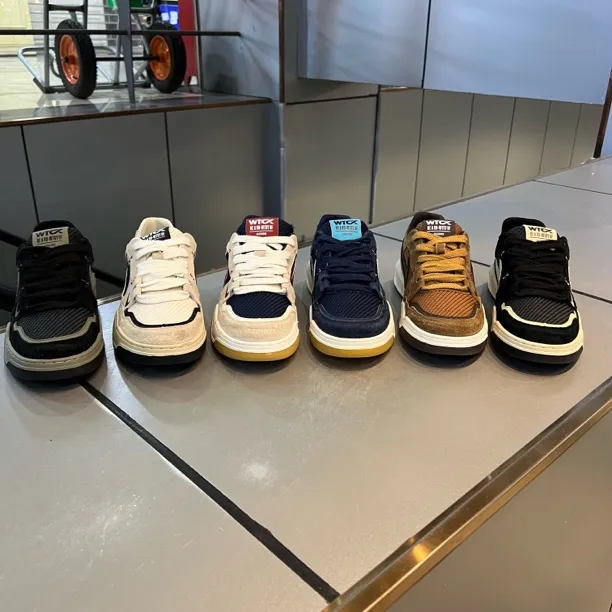 68-531低帮厚底拼色休闲时尚休闲鞋系带鞋子韩版潮鞋