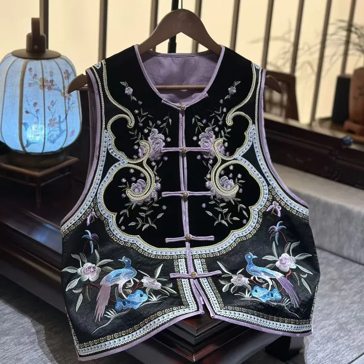 花枝 芳华设计新中式刺绣马甲国风百搭马甲FH-A0139