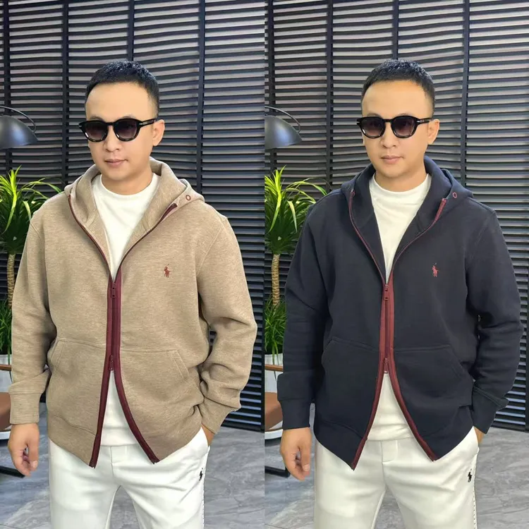 张先生欧货•3037秋季男士时尚休闲微宽松羊毛混纺连帽外套