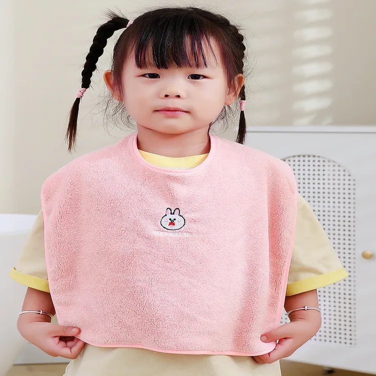 儿童洗漱巾儿童毛巾刷牙擦脸漱口水巾宝宝两条装洗脸围兜