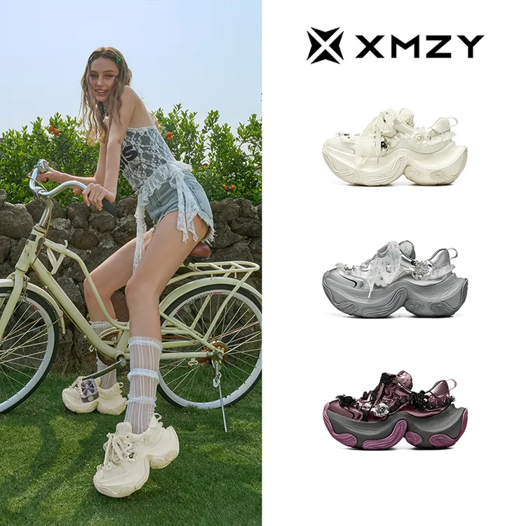 【罗马假日】XMZY2025夏新款原创时尚运动街头设计老爹鞋厚底女鞋