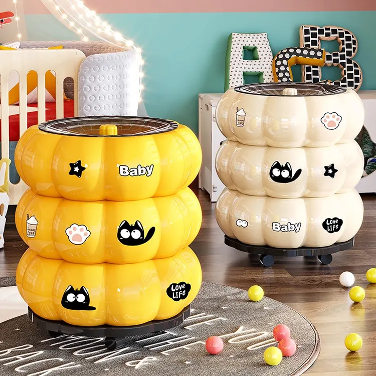 垃圾桶家用2025新款大号大容量带盖卧室客厅轻奢高档高颜值可移动