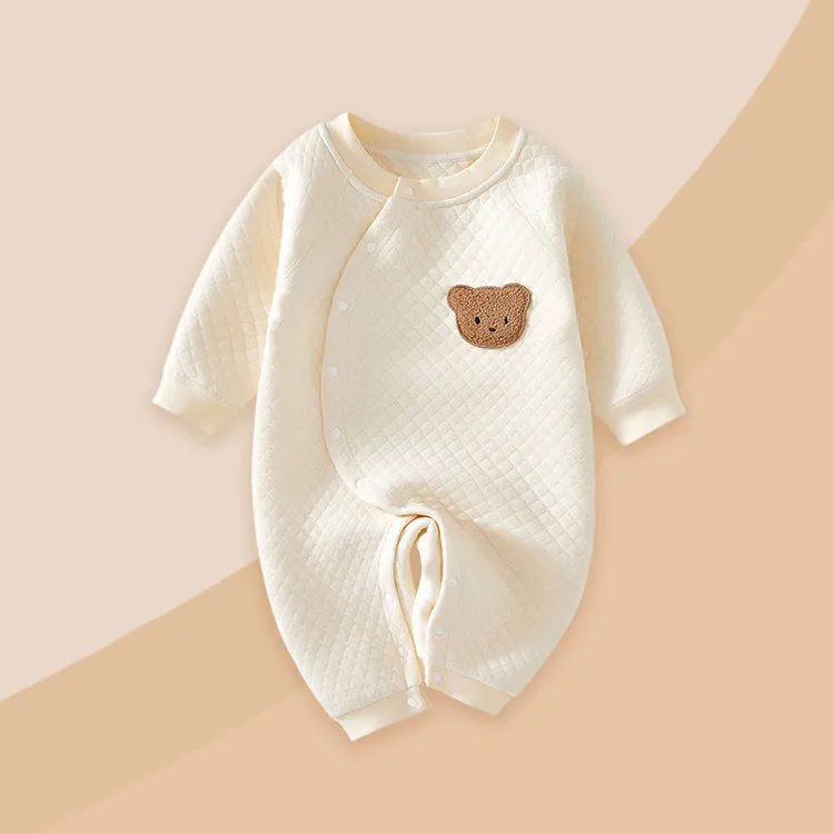 卡通风休闲风长爬长袖哈衣爬服秋冬女宝欧若精灵风