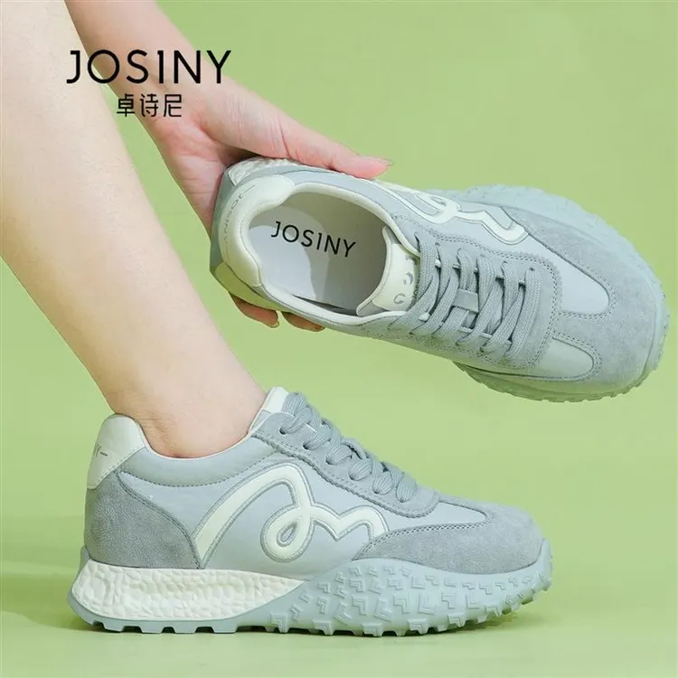 JOSINY/卓诗尼秋季2025内增高圆头透气时尚休闲鞋休闲运动鞋女鞋
