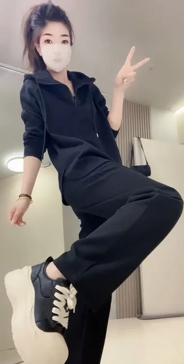 2025休闲运动套装连帽时尚运动25811宽松显瘦洋气休闲网红早秋