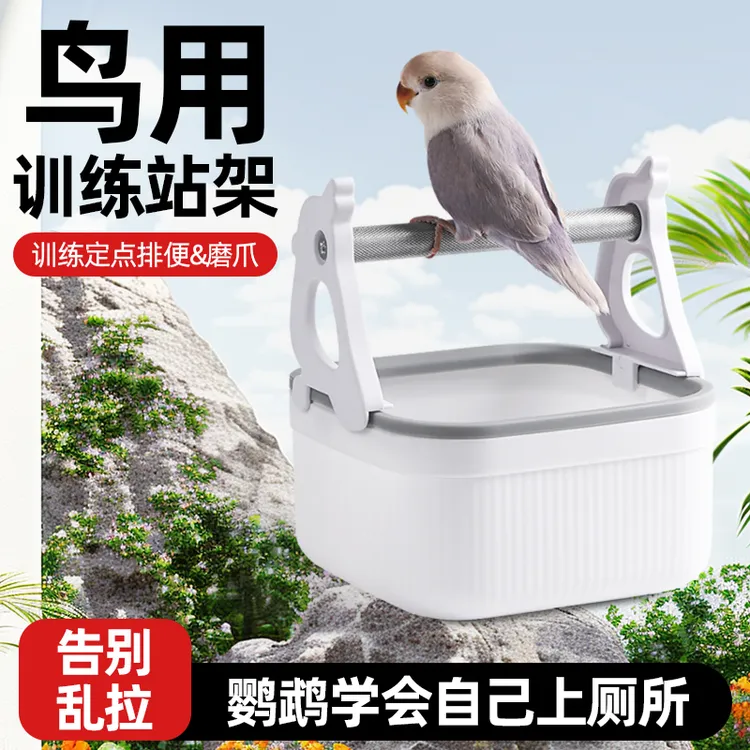 鹦鹉桌面站架厕所定点排便玄凤虎皮牡丹专用站架站棒站杆训练互动