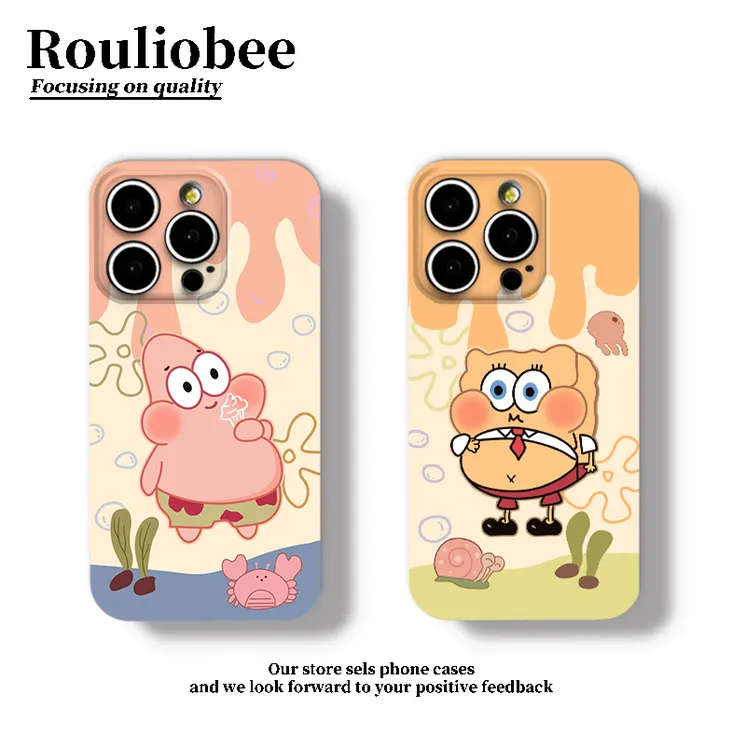 派大星海绵宝宝适用苹果17promax手机壳iPhone16华为vivo小米oppo